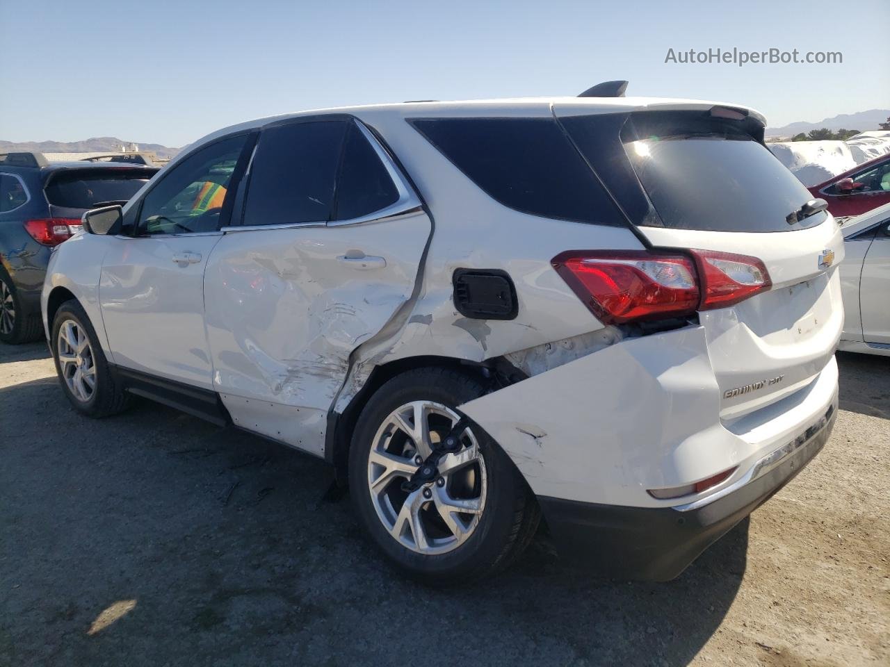 2018 Chevrolet Equinox Lt White vin: 2GNAXKEX0J6229781