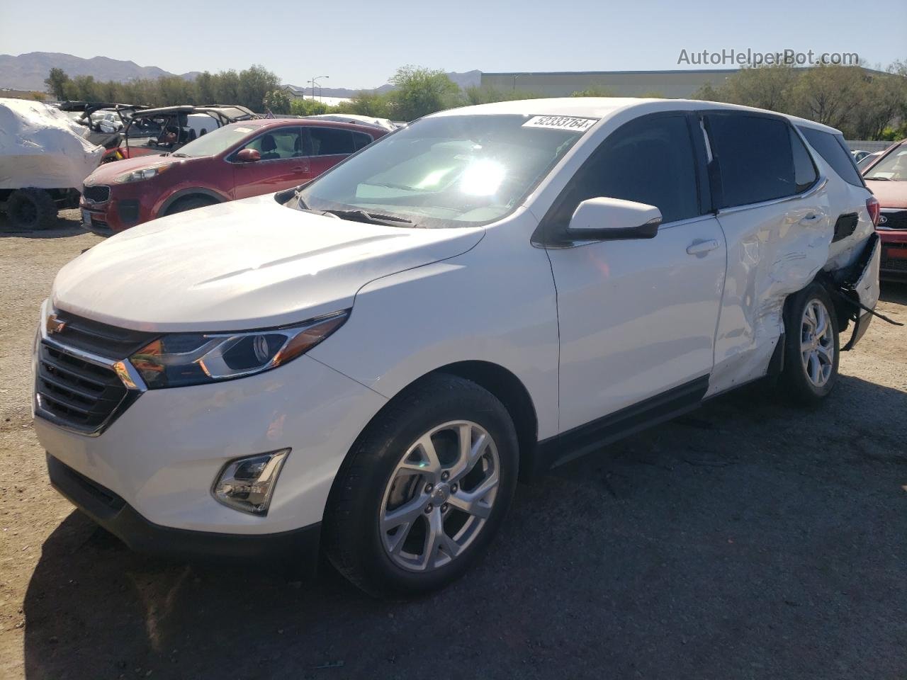 2018 Chevrolet Equinox Lt White vin: 2GNAXKEX0J6229781