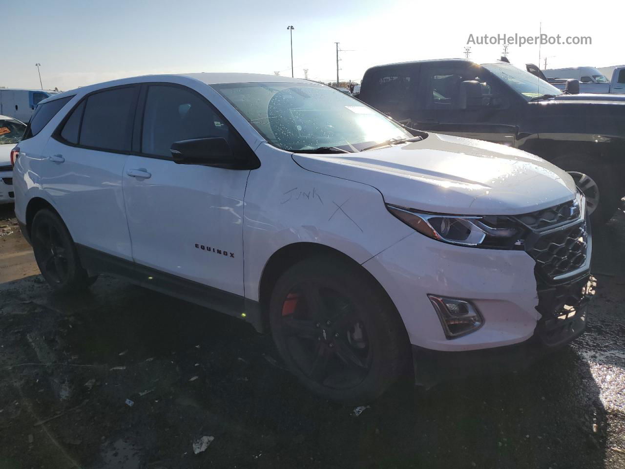 2018 Chevrolet Equinox Lt White vin: 2GNAXKEX3J6289330