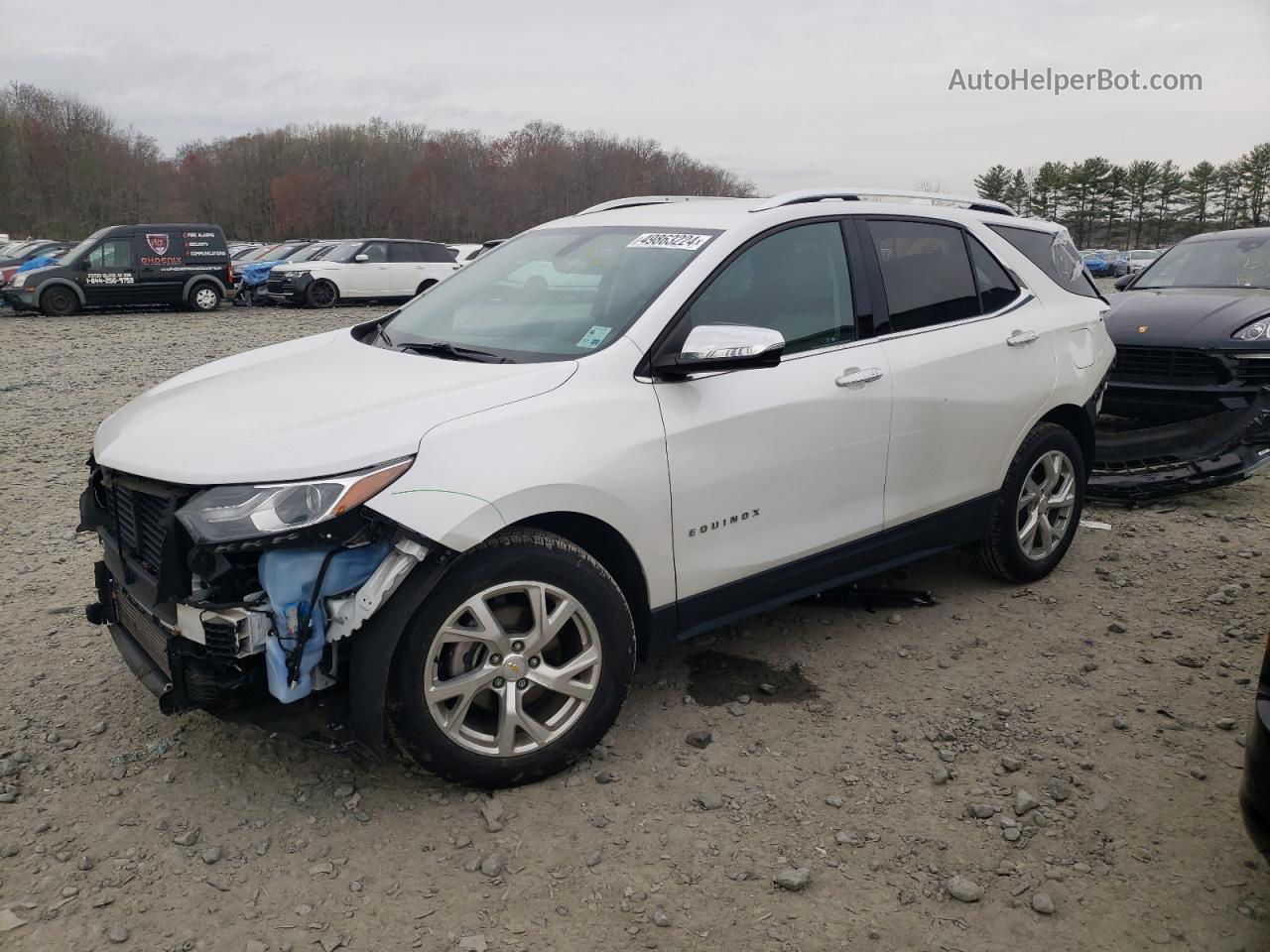 2018 Chevrolet Equinox Premier White vin: 2GNAXMEV0J6209704