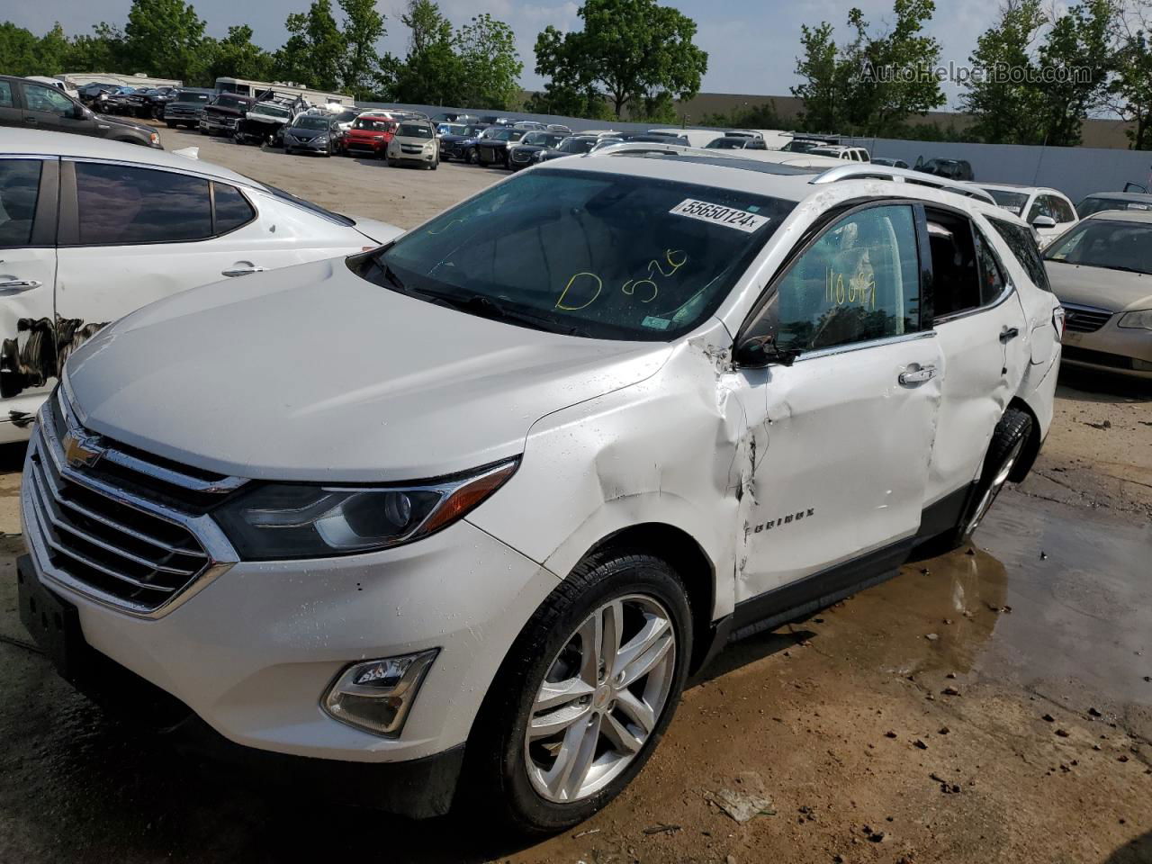 2018 Chevrolet Equinox Premier White vin: 2GNAXMEV7J6153762