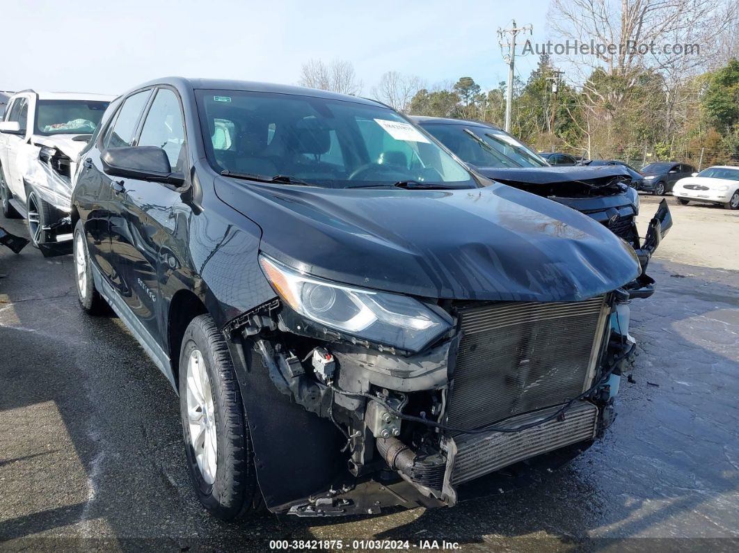 2018 Chevrolet Equinox Ls Black vin: 2GNAXREV1J6267303