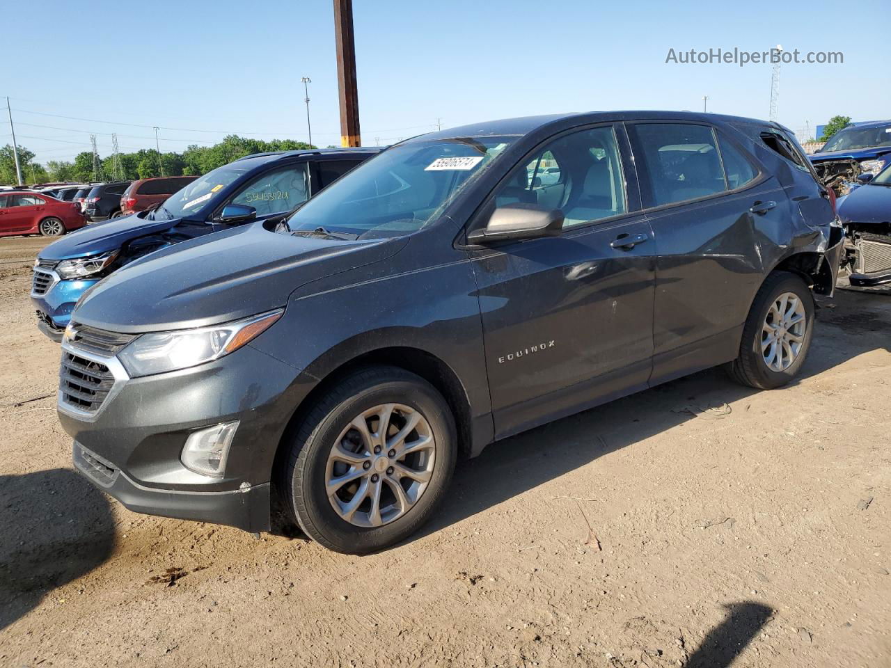 2018 Chevrolet Equinox Ls Charcoal vin: 2GNAXREV4J6136561