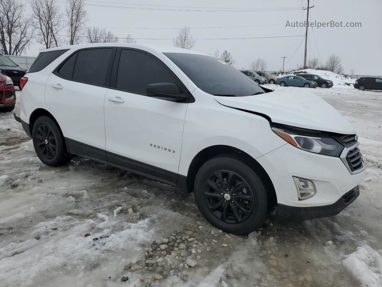 2018 Chevrolet Equinox Ls White vin: 2GNAXREV5J6124628