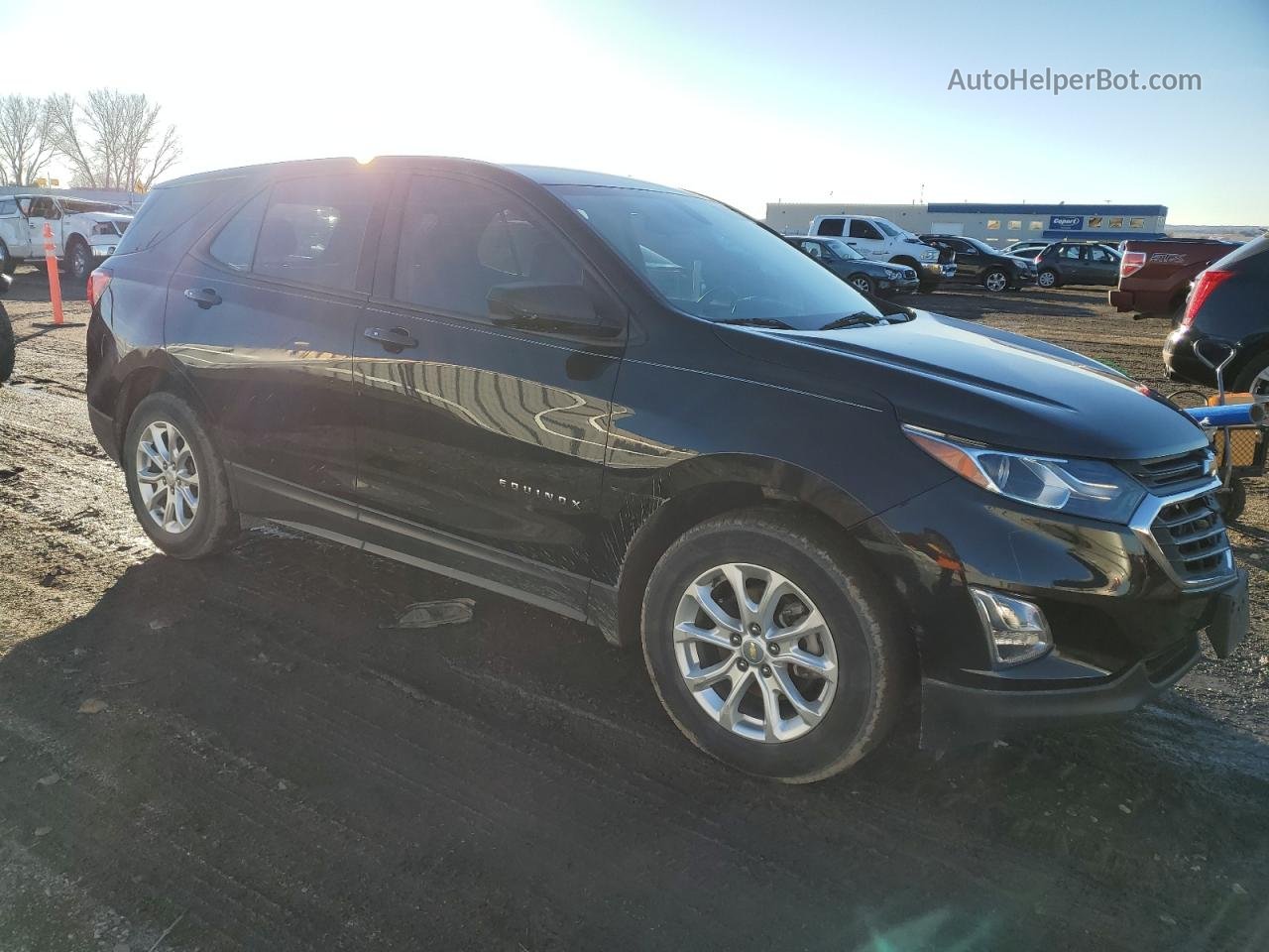 2018 Chevrolet Equinox Ls Black vin: 2GNAXREV6J6304104