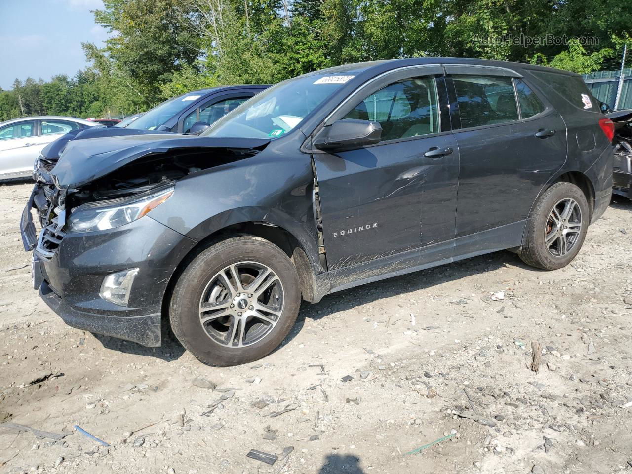 2018 Chevrolet Equinox Ls Charcoal vin: 2GNAXREV7J6256130