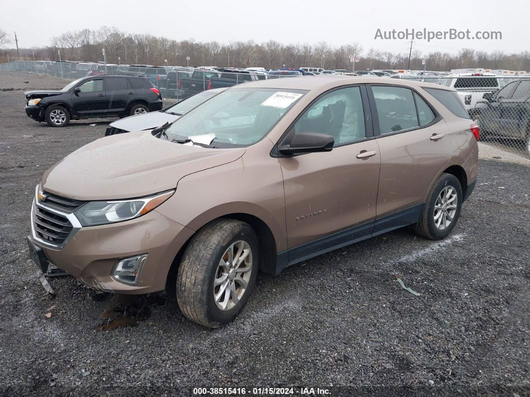 2018 Chevrolet Equinox Ls Коричневый vin: 2GNAXREV9J6289047