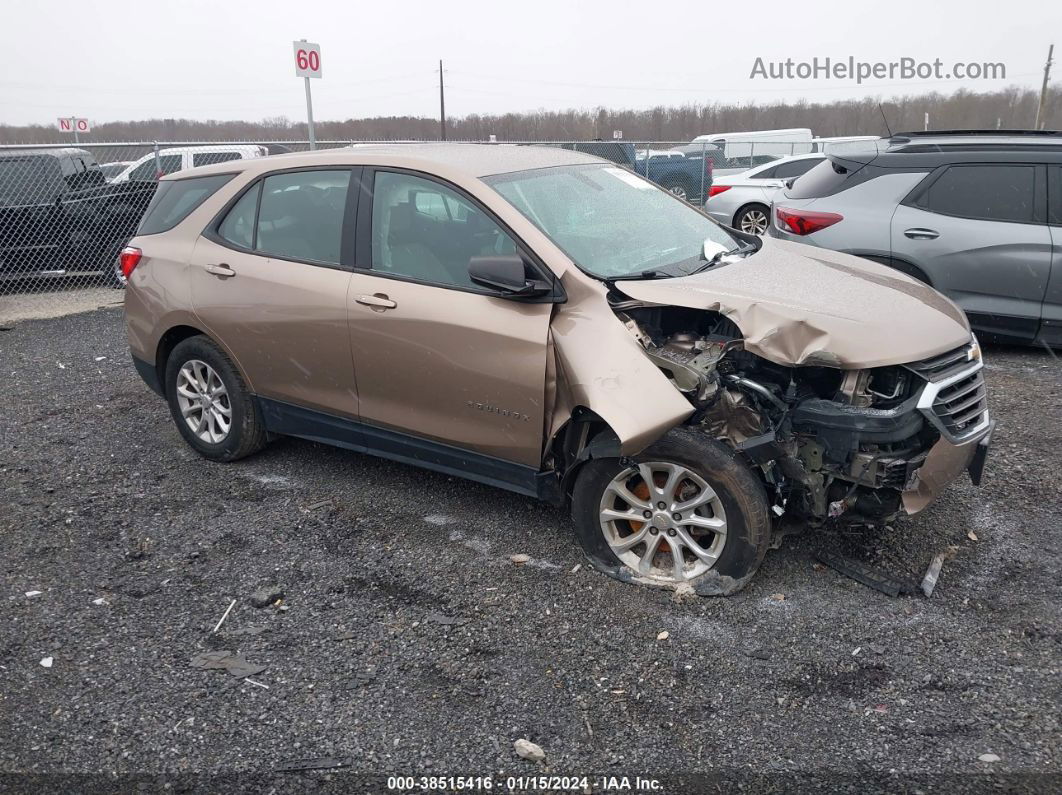 2018 Chevrolet Equinox Ls Brown vin: 2GNAXREV9J6289047