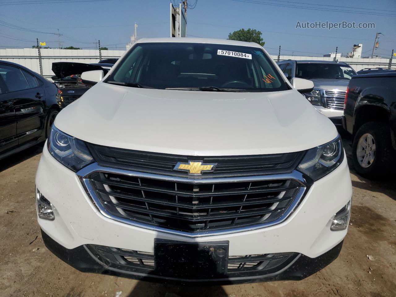 2018 Chevrolet Equinox Lt White vin: 2GNAXSEV0J6240620