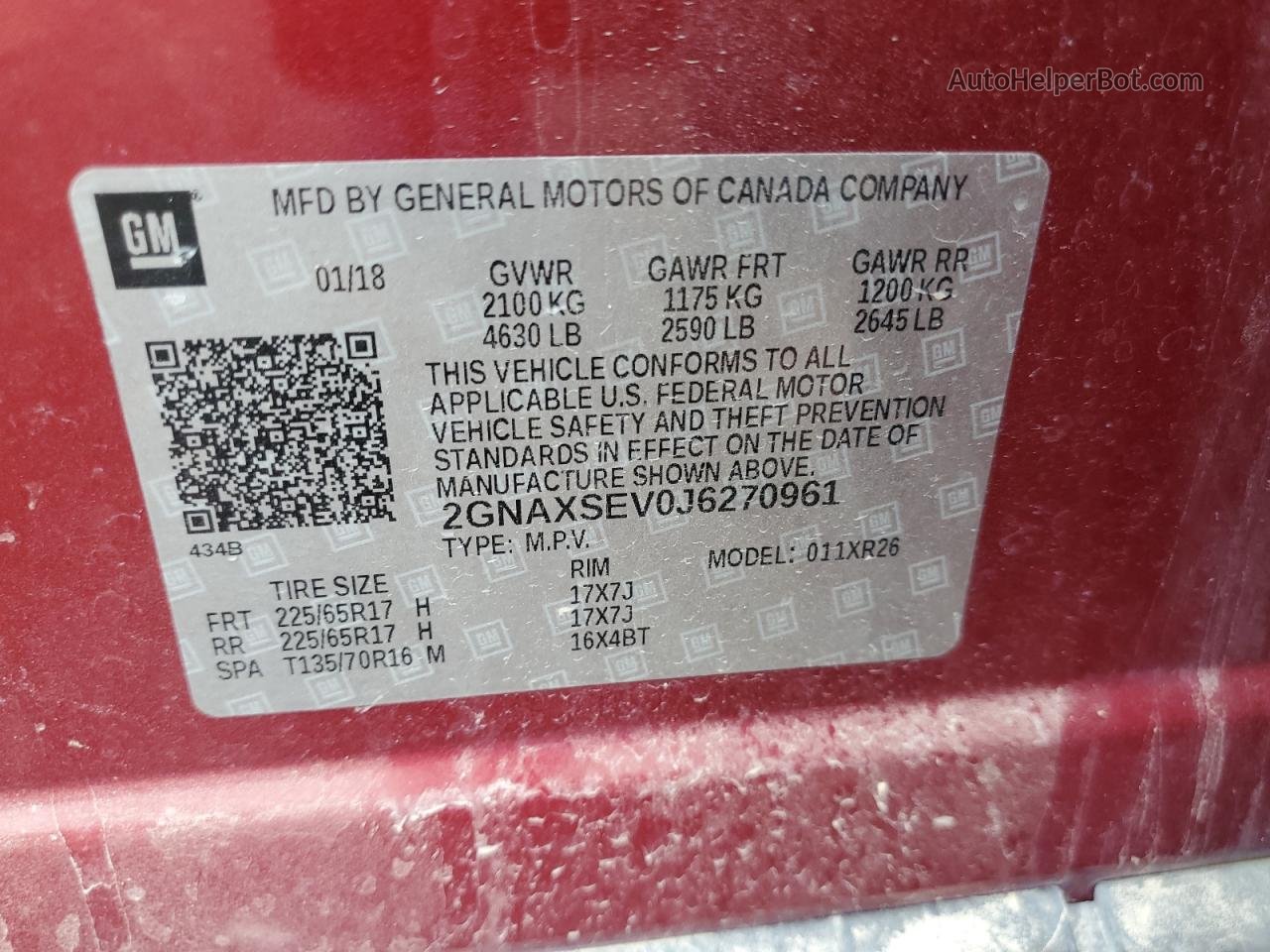 2018 Chevrolet Equinox Lt Красный vin: 2GNAXSEV0J6270961