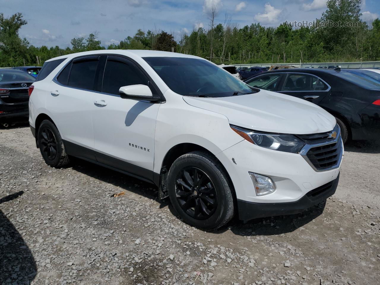 2018 Chevrolet Equinox Lt White vin: 2GNAXSEV1J6338202