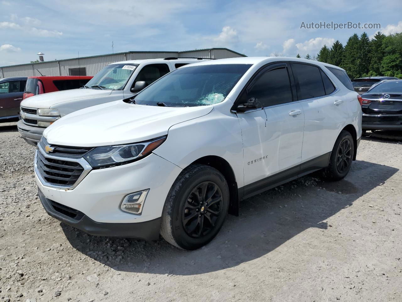 2018 Chevrolet Equinox Lt White vin: 2GNAXSEV1J6338202