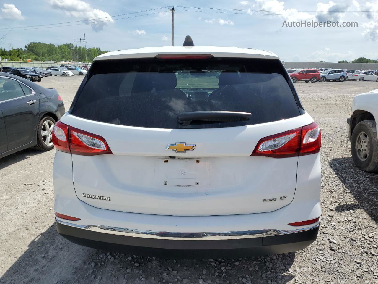 2018 Chevrolet Equinox Lt White vin: 2GNAXSEV1J6338202