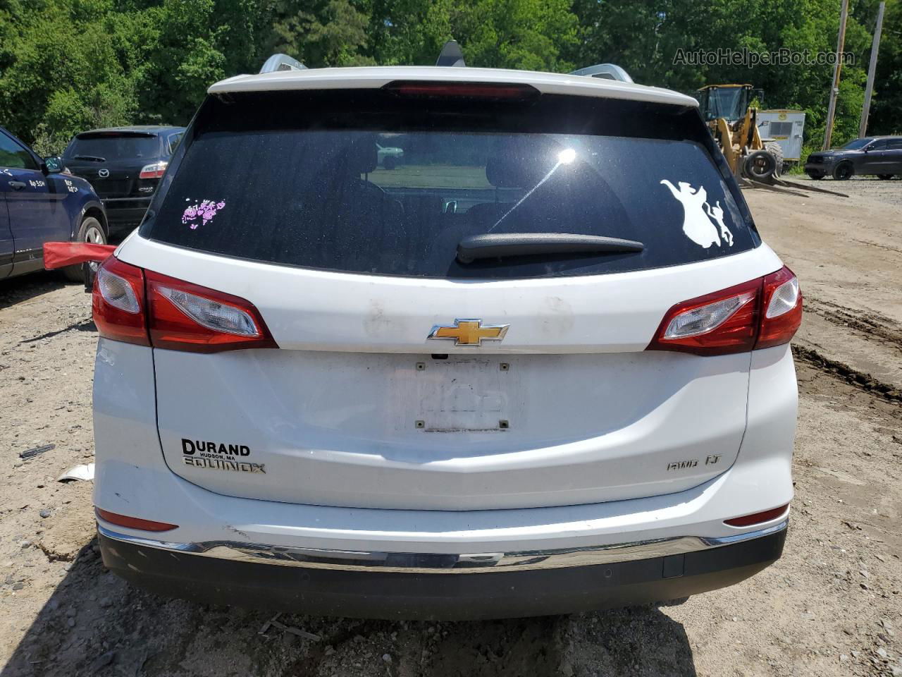 2018 Chevrolet Equinox Lt White vin: 2GNAXSEV2J6108104