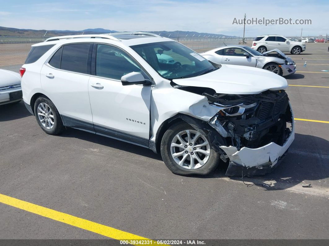 2018 Chevrolet Equinox Lt White vin: 2GNAXSEV2J6229344