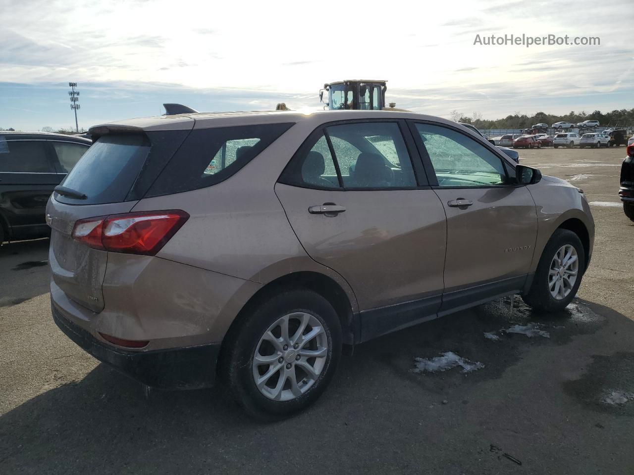 2019 Chevrolet Equinox Ls Желто-коричневый vin: 2GNAXSEV2K6302892