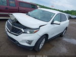 2018 Chevrolet Equinox Lt White vin: 2GNAXSEV4J6169891