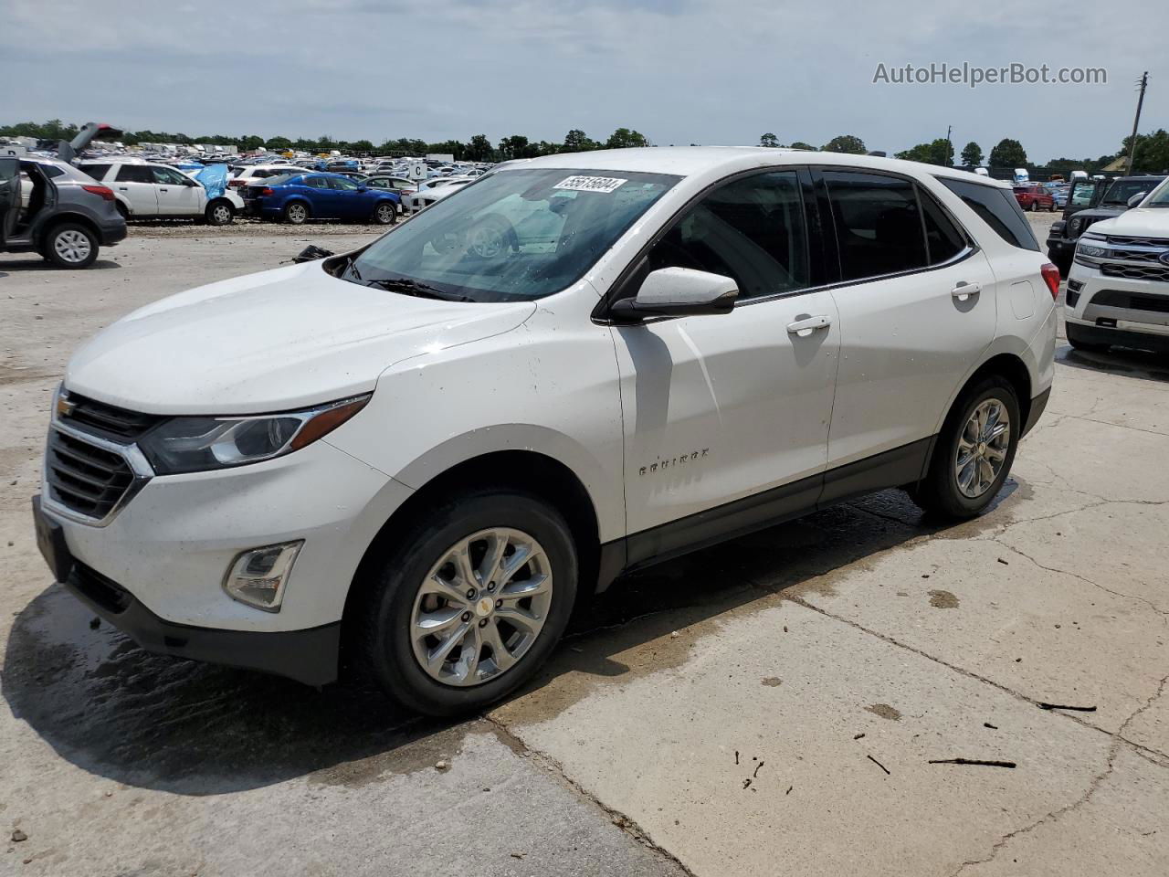 2018 Chevrolet Equinox Lt White vin: 2GNAXSEV4J6188604