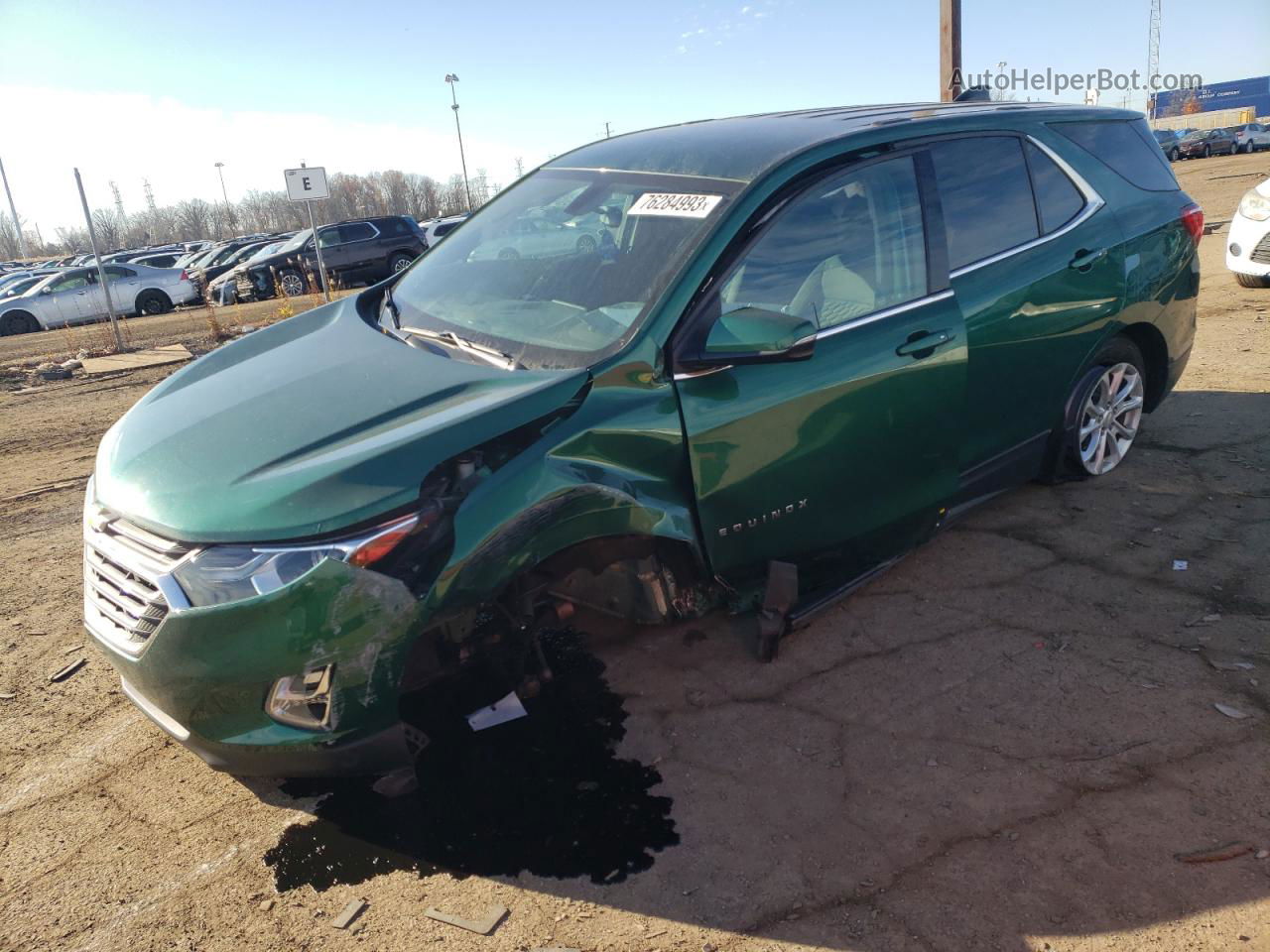 2018 Chevrolet Equinox Lt Зеленый vin: 2GNAXSEV4J6247117