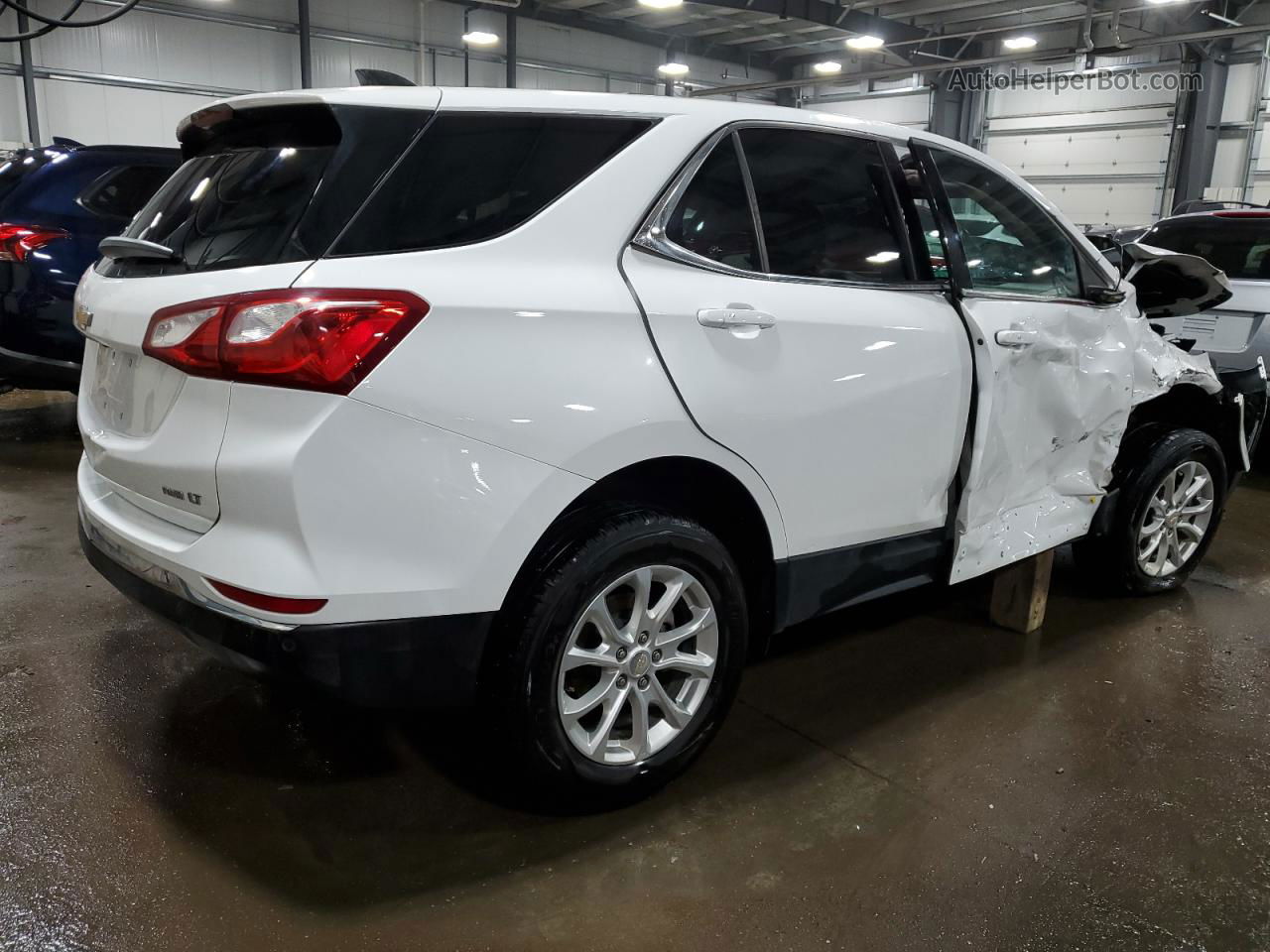 2018 Chevrolet Equinox Lt White vin: 2GNAXSEV4J6347248