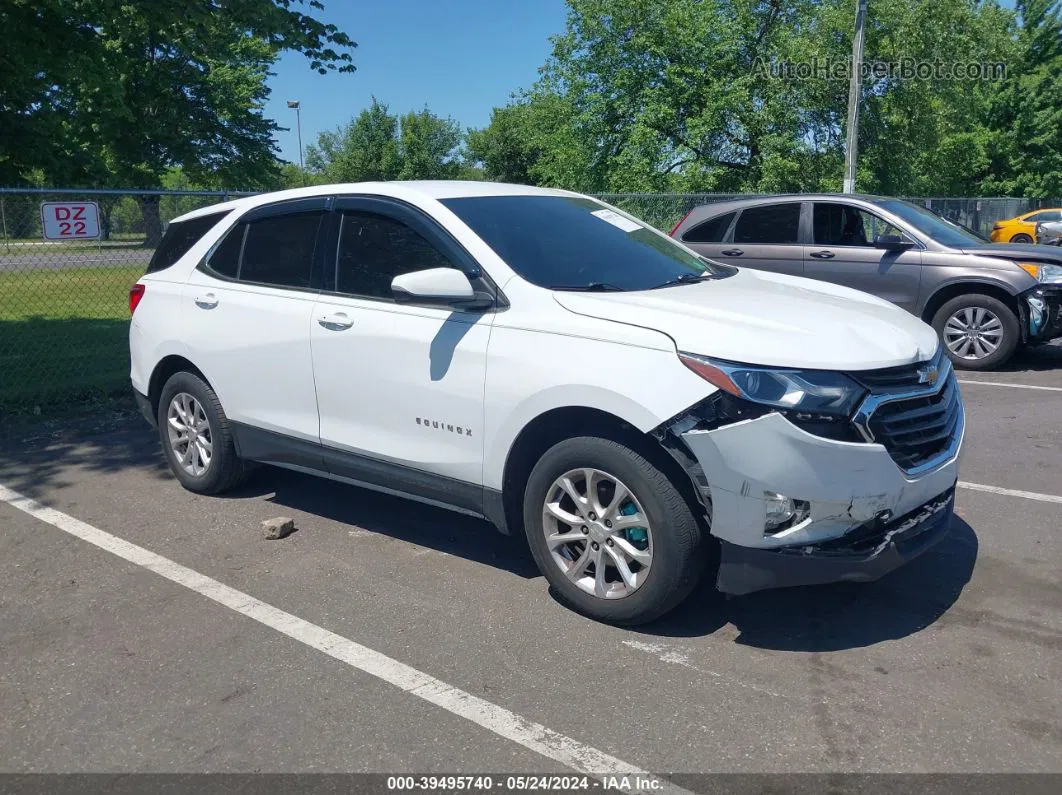 2018 Chevrolet Equinox Lt White vin: 2GNAXSEV5J6282121