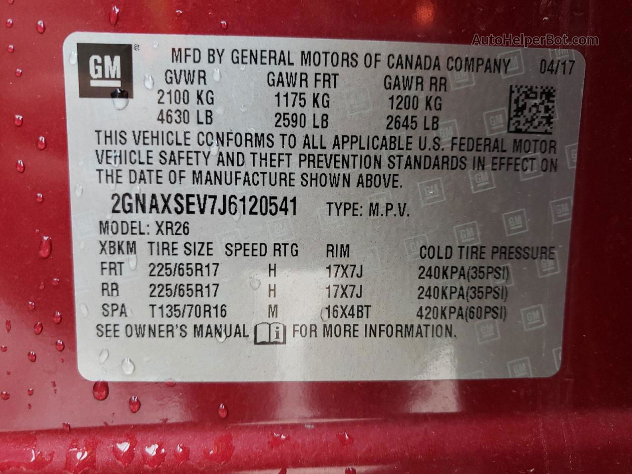 2018 Chevrolet Equinox Lt Red vin: 2GNAXSEV7J6120541