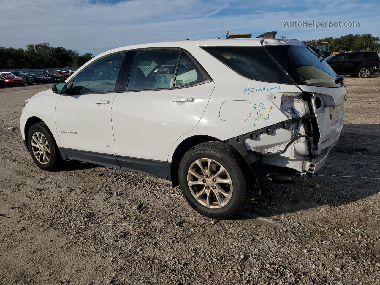 2019 Chevrolet Equinox Ls White vin: 2GNAXSEV9K6296265