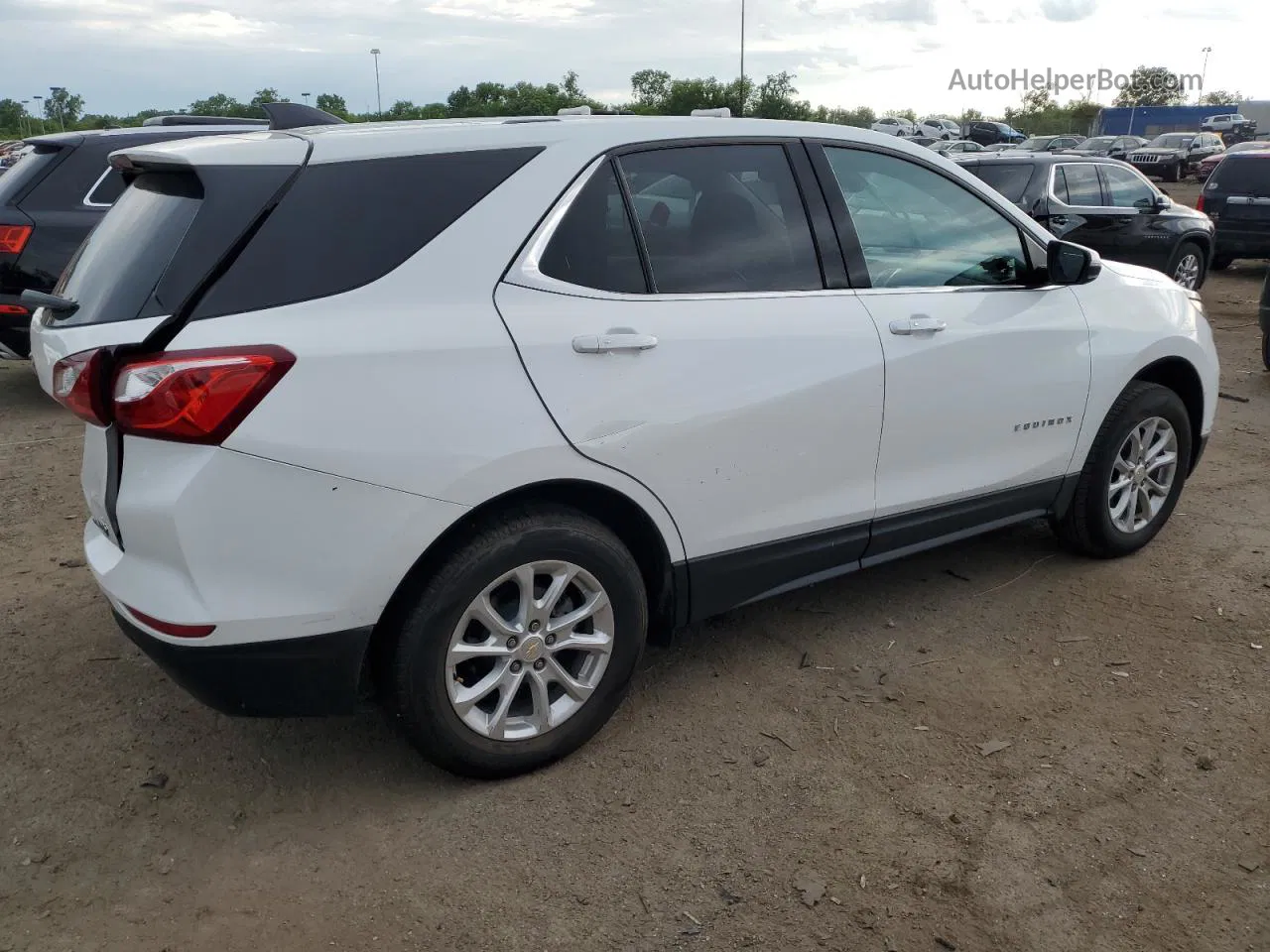 2019 Chevrolet Equinox Lt White vin: 2GNAXTEV6K6254304