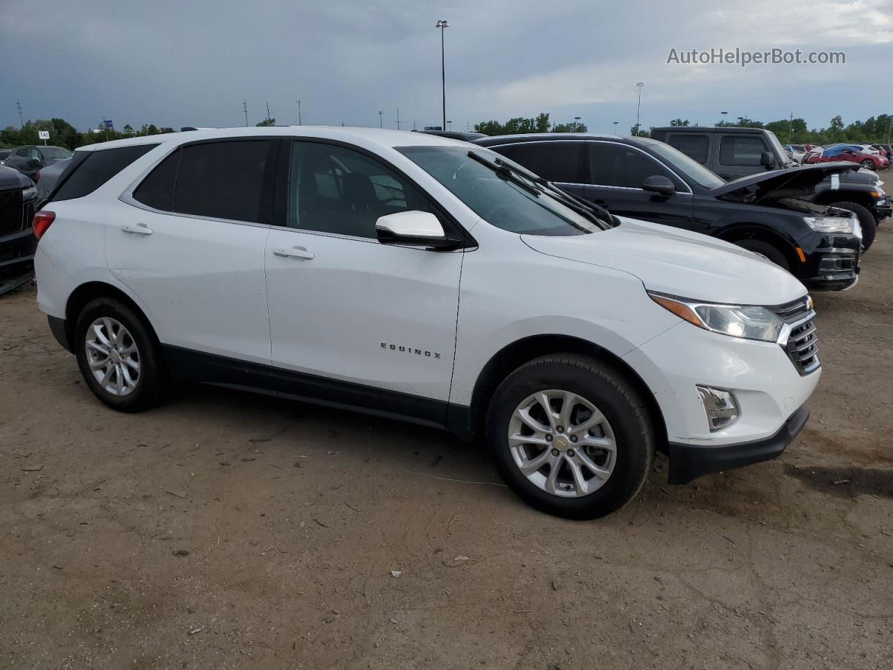 2019 Chevrolet Equinox Lt White vin: 2GNAXTEV6K6254304