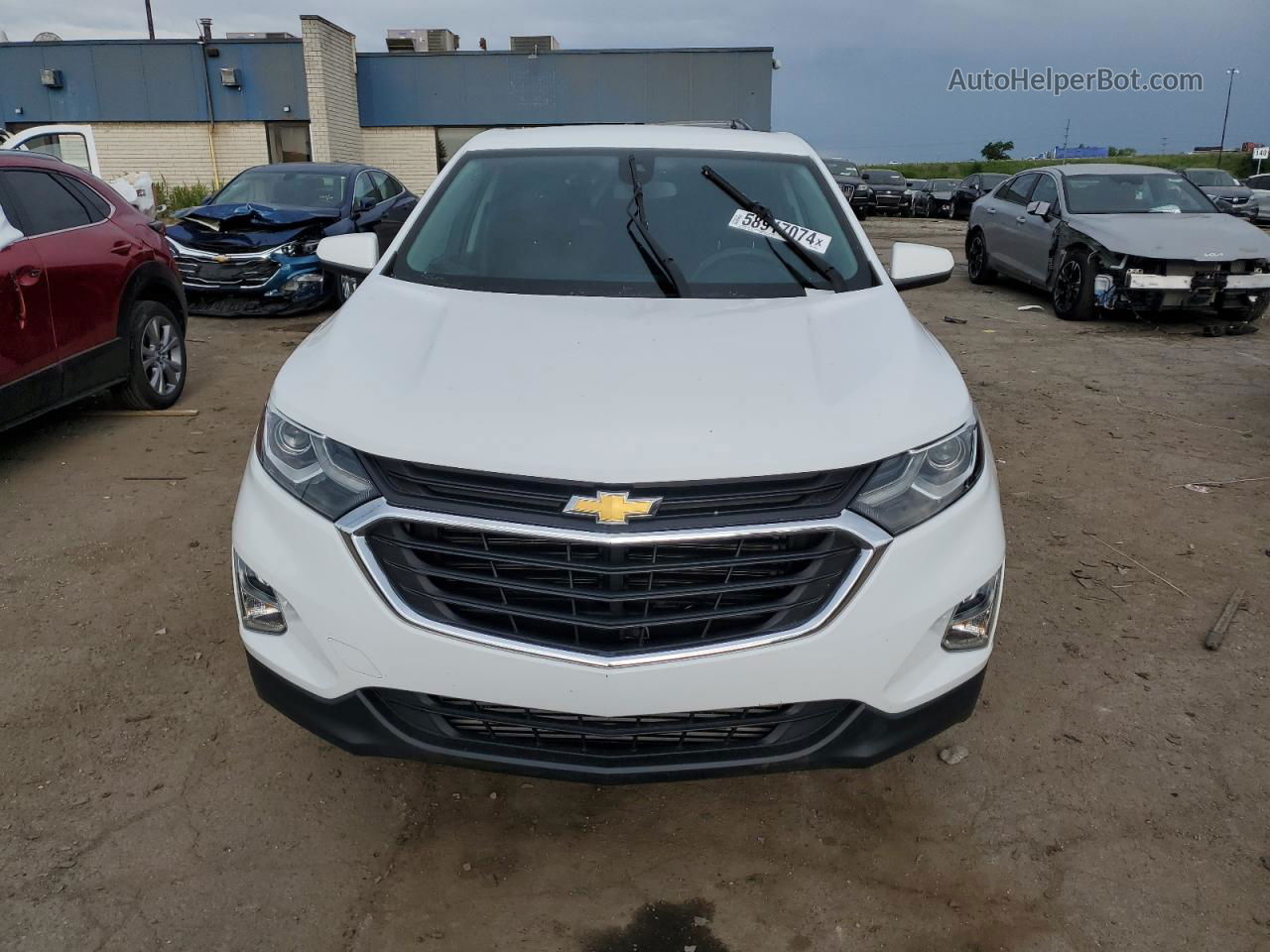 2019 Chevrolet Equinox Lt White vin: 2GNAXTEV6K6254304