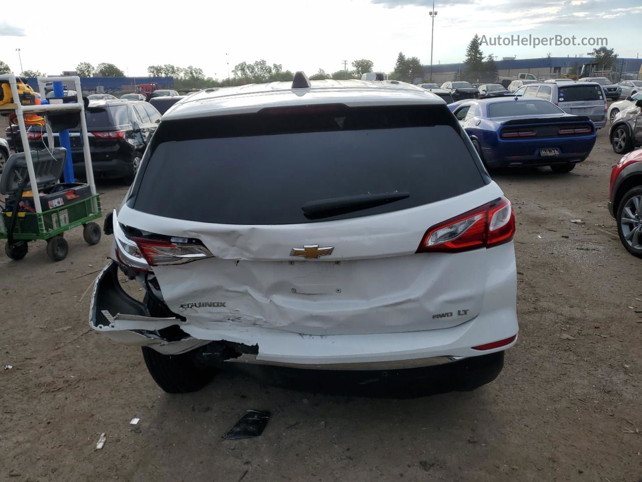 2019 Chevrolet Equinox Lt White vin: 2GNAXTEV6K6254304