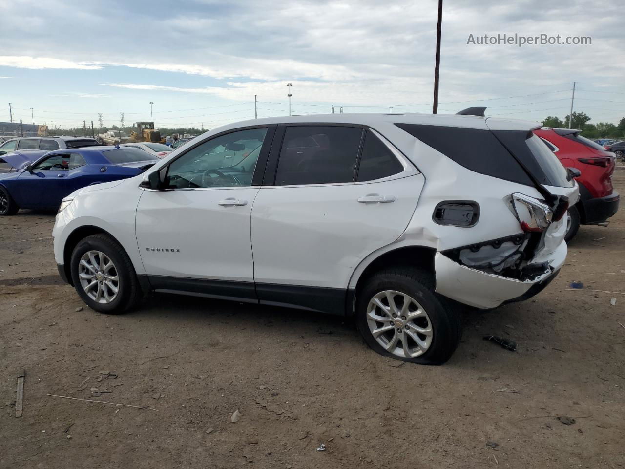 2019 Chevrolet Equinox Lt White vin: 2GNAXTEV6K6254304