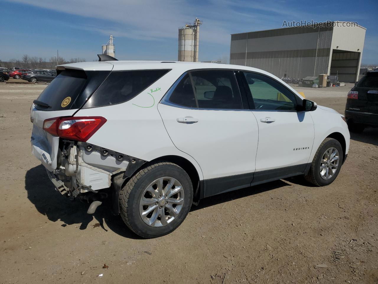 2019 Chevrolet Equinox Lt White vin: 2GNAXTEV7K6210098