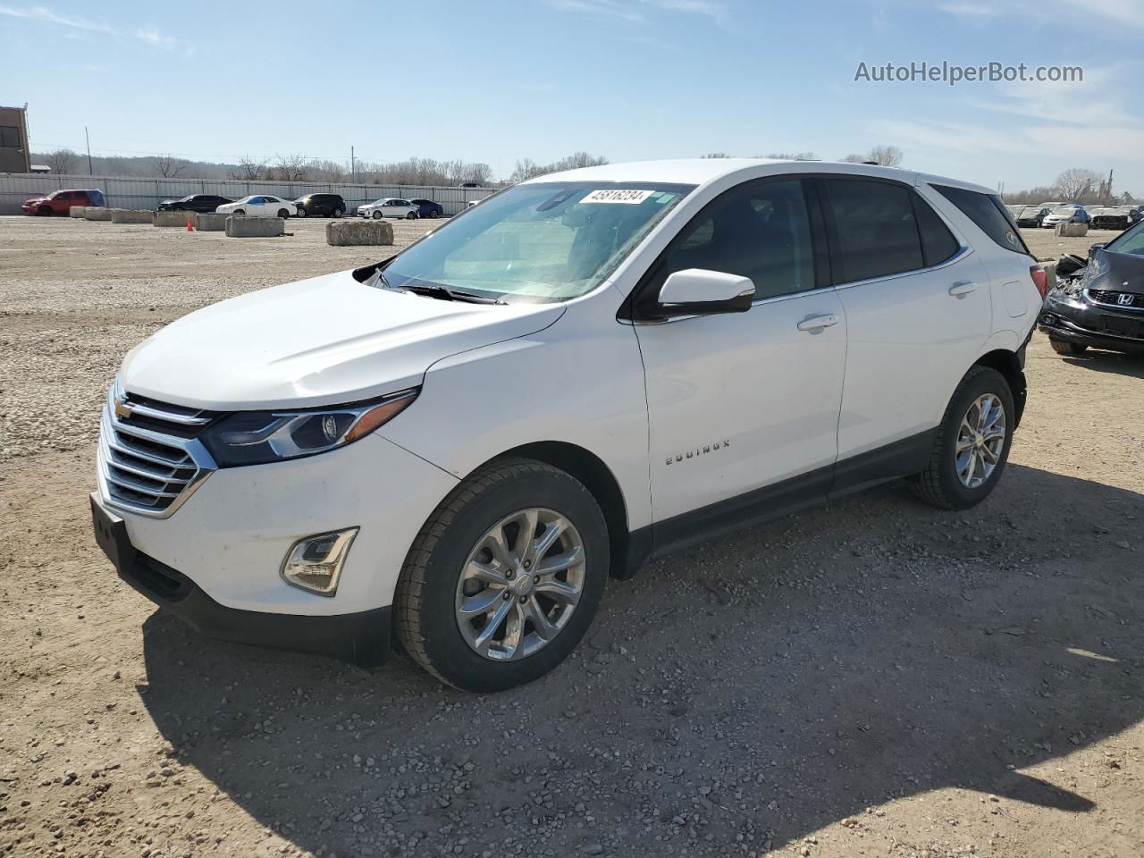 2019 Chevrolet Equinox Lt White vin: 2GNAXTEV7K6210098