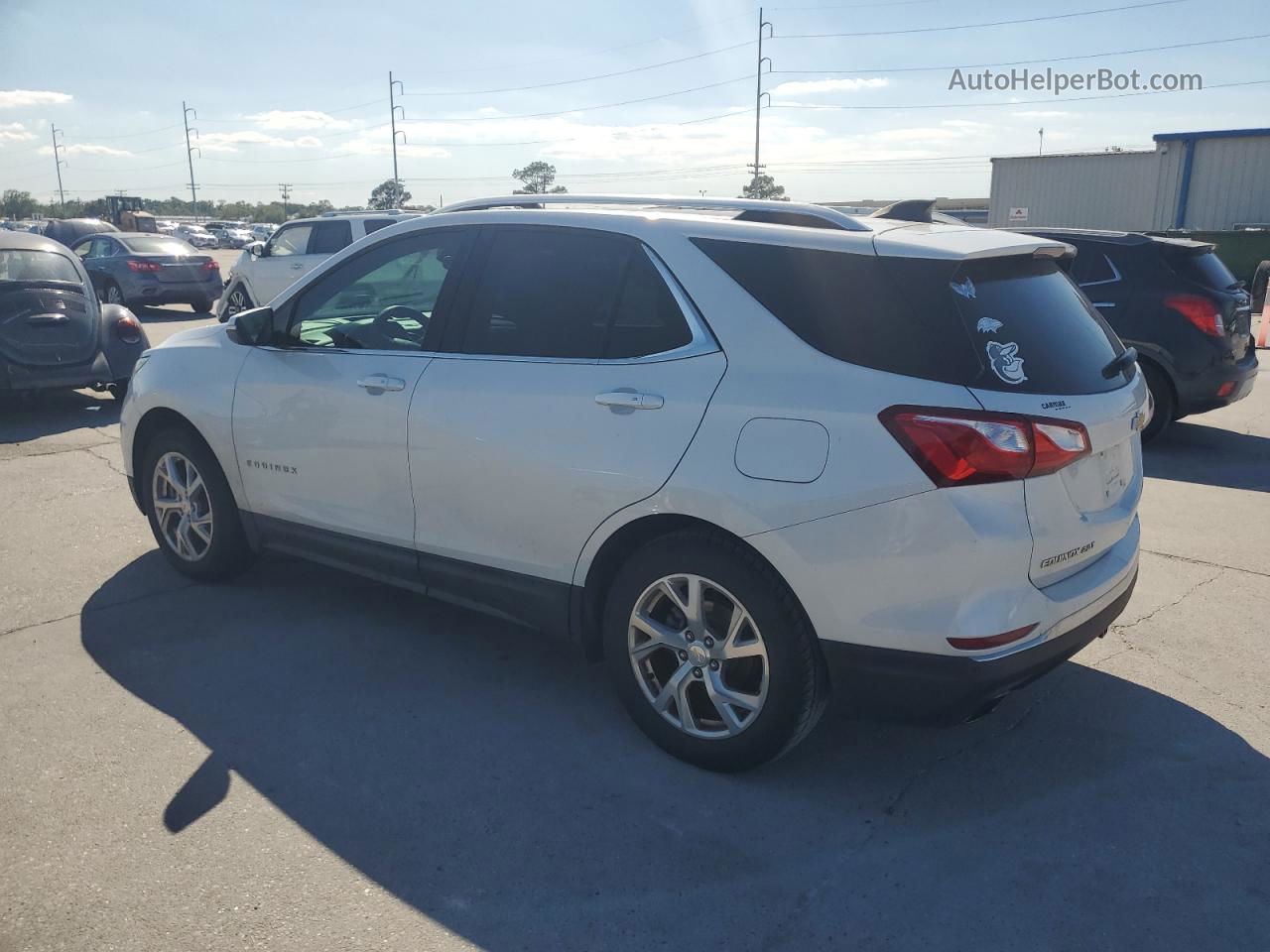 2018 Chevrolet Equinox Lt White vin: 2GNAXTEX6J6160584