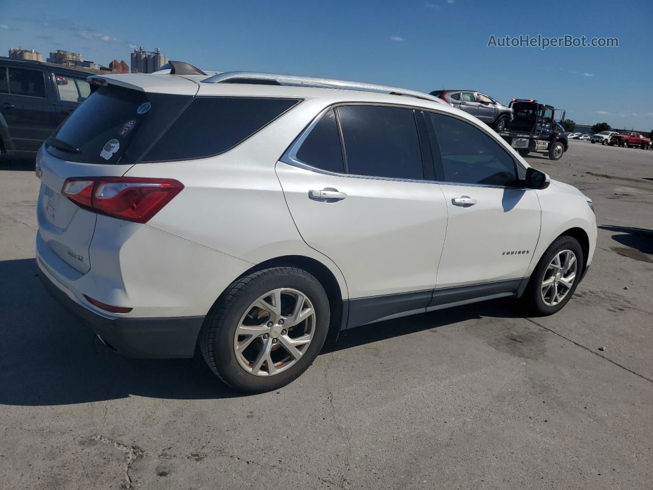 2018 Chevrolet Equinox Lt White vin: 2GNAXTEX6J6160584