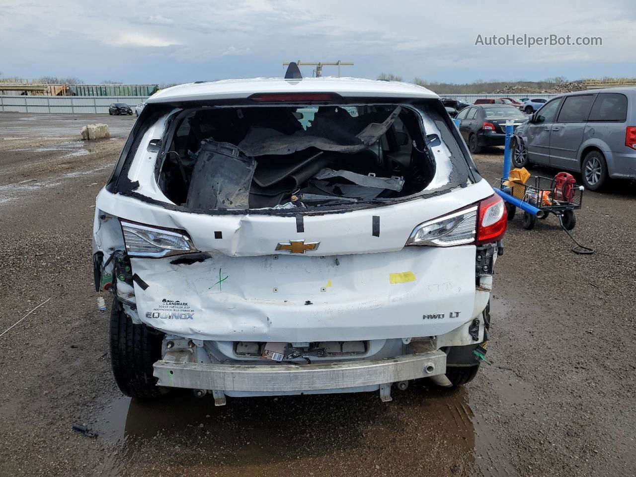 2019 Chevrolet Equinox Lt White vin: 2GNAXUEV0K6279902