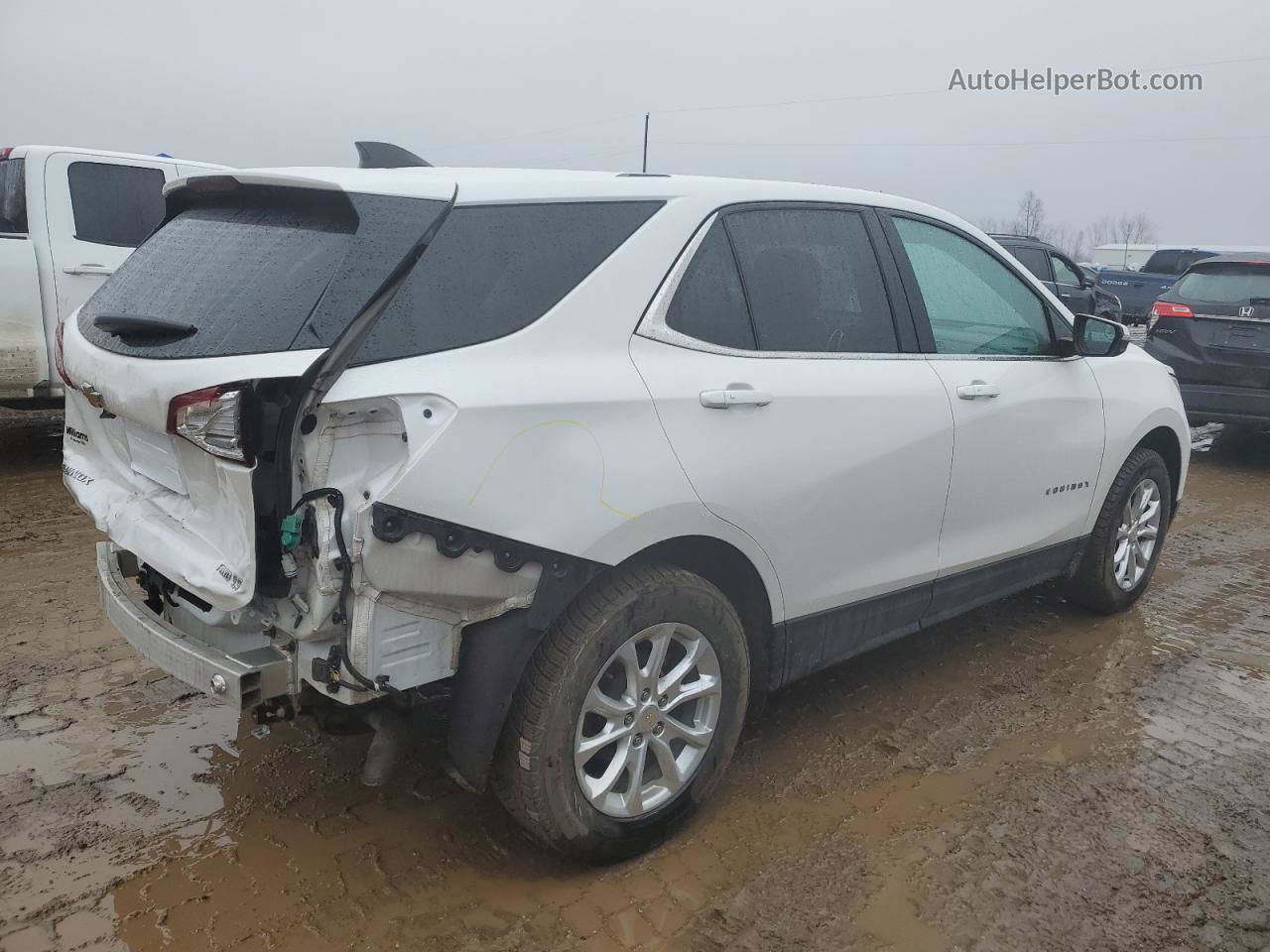 2019 Chevrolet Equinox Lt White vin: 2GNAXUEV1K6233141