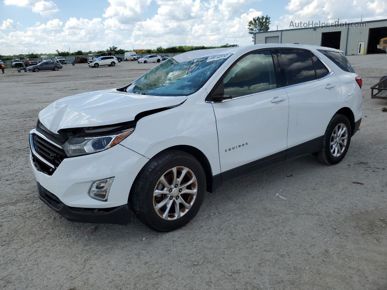 2020 Chevrolet Equinox Lt White vin: 2GNAXUEV1L6206068