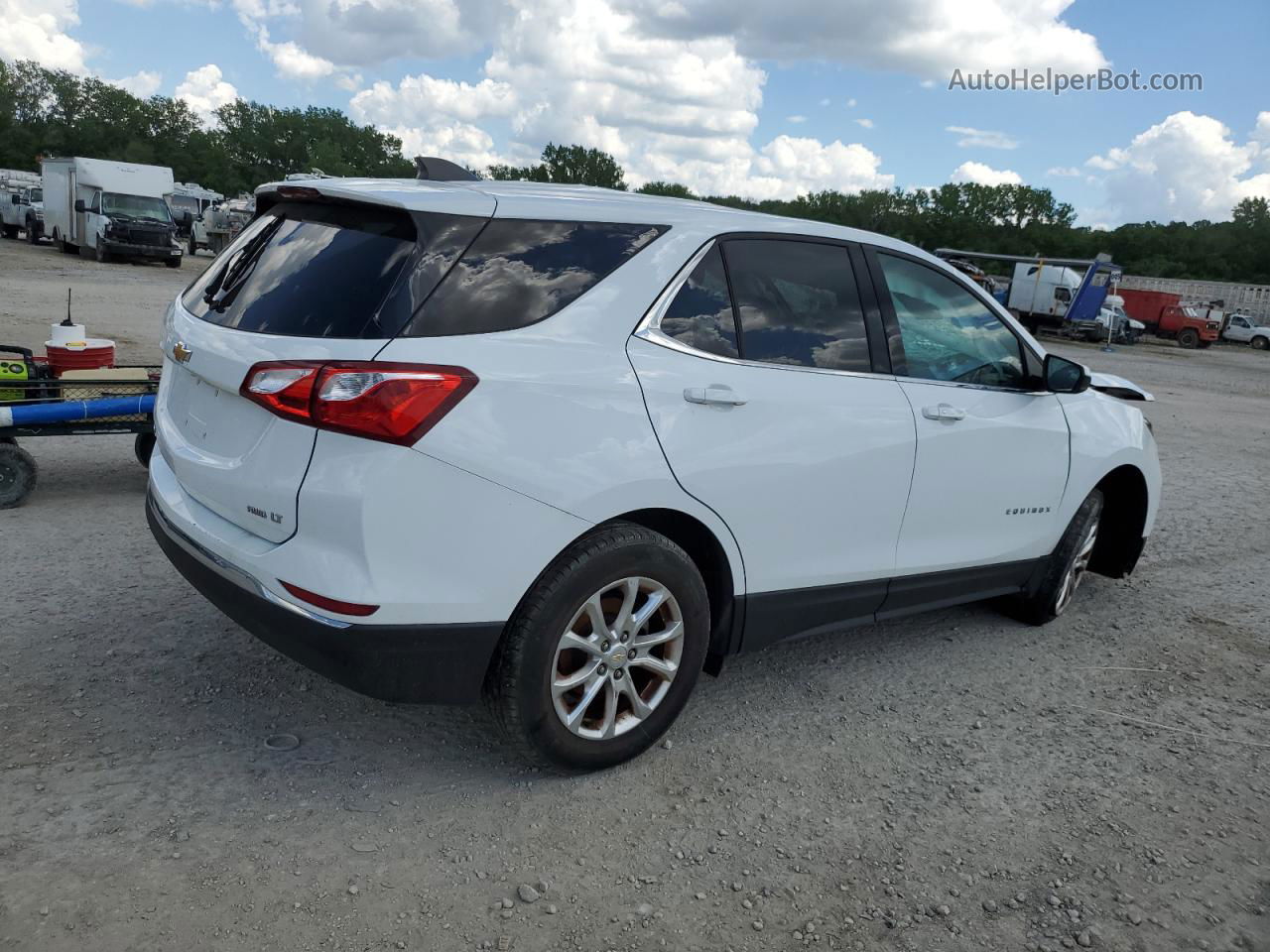 2020 Chevrolet Equinox Lt White vin: 2GNAXUEV1L6206068