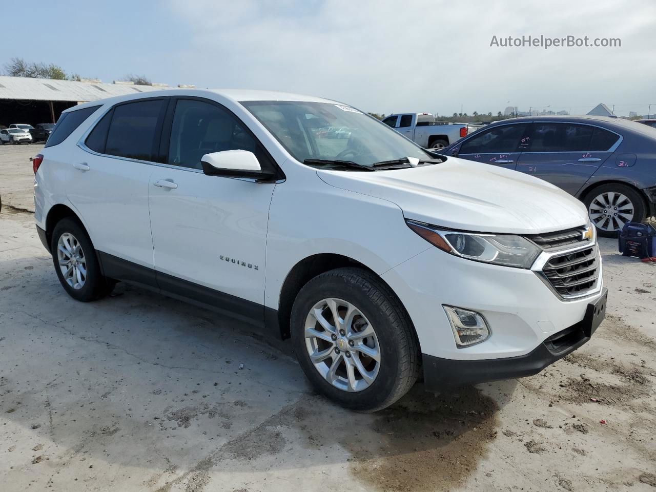 2020 Chevrolet Equinox Lt White vin: 2GNAXUEV3L6221798