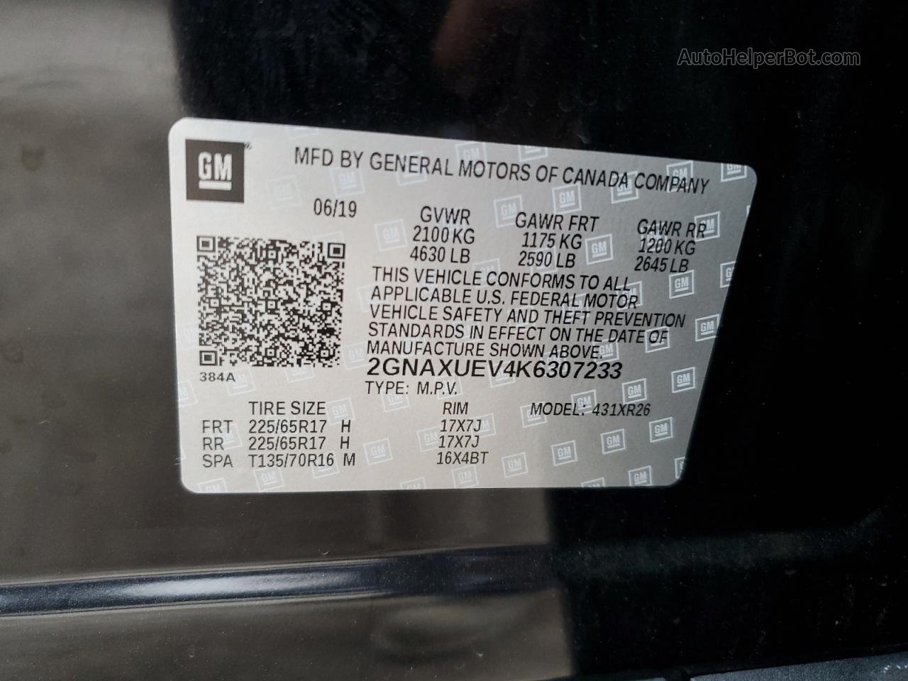 2019 Chevrolet Equinox Lt Черный vin: 2GNAXUEV4K6307233