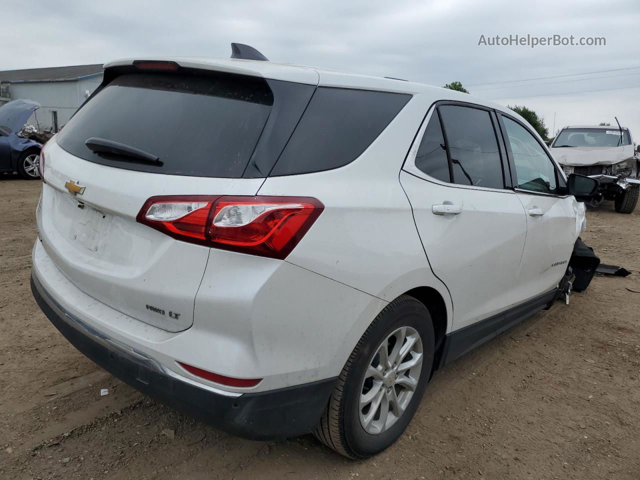 2019 Chevrolet Equinox Lt White vin: 2GNAXUEV6K6201267