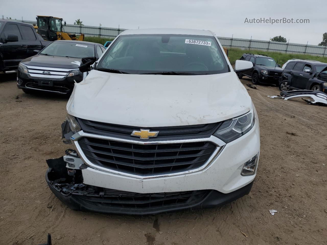 2019 Chevrolet Equinox Lt White vin: 2GNAXUEV6K6201267