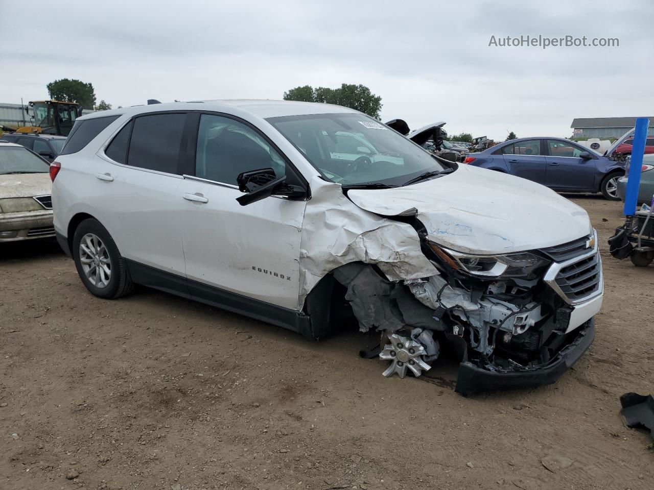 2019 Chevrolet Equinox Lt White vin: 2GNAXUEV6K6201267