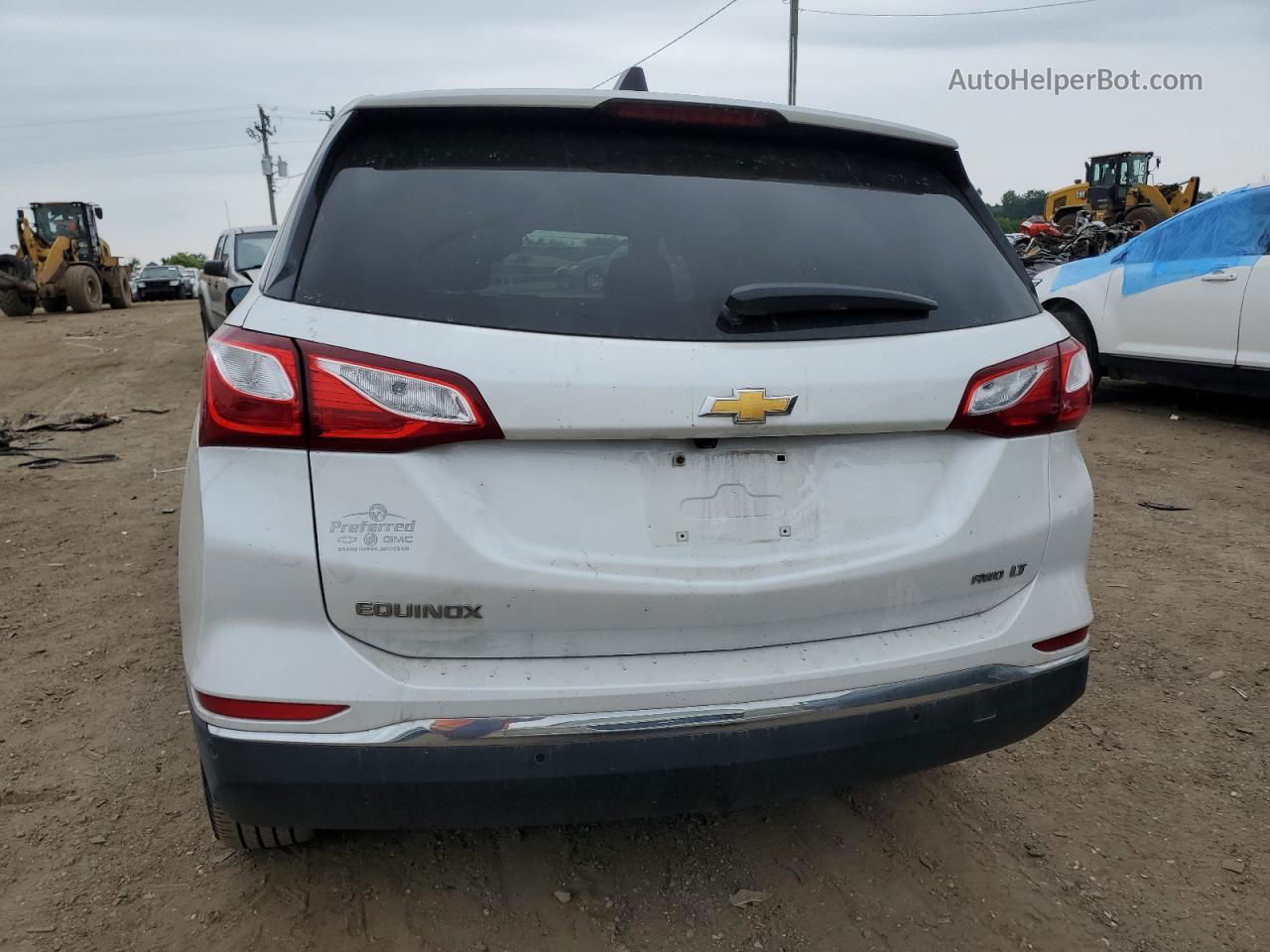 2019 Chevrolet Equinox Lt White vin: 2GNAXUEV6K6201267