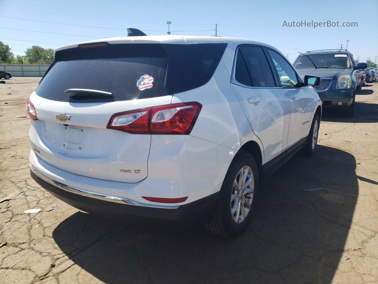 2019 Chevrolet Equinox Lt White vin: 2GNAXUEV8K6113546