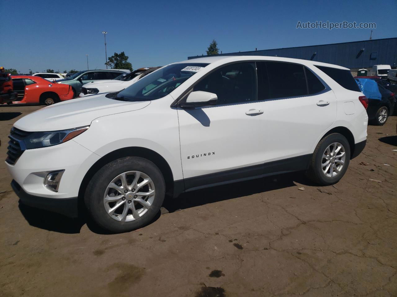 2019 Chevrolet Equinox Lt White vin: 2GNAXUEV8K6113546