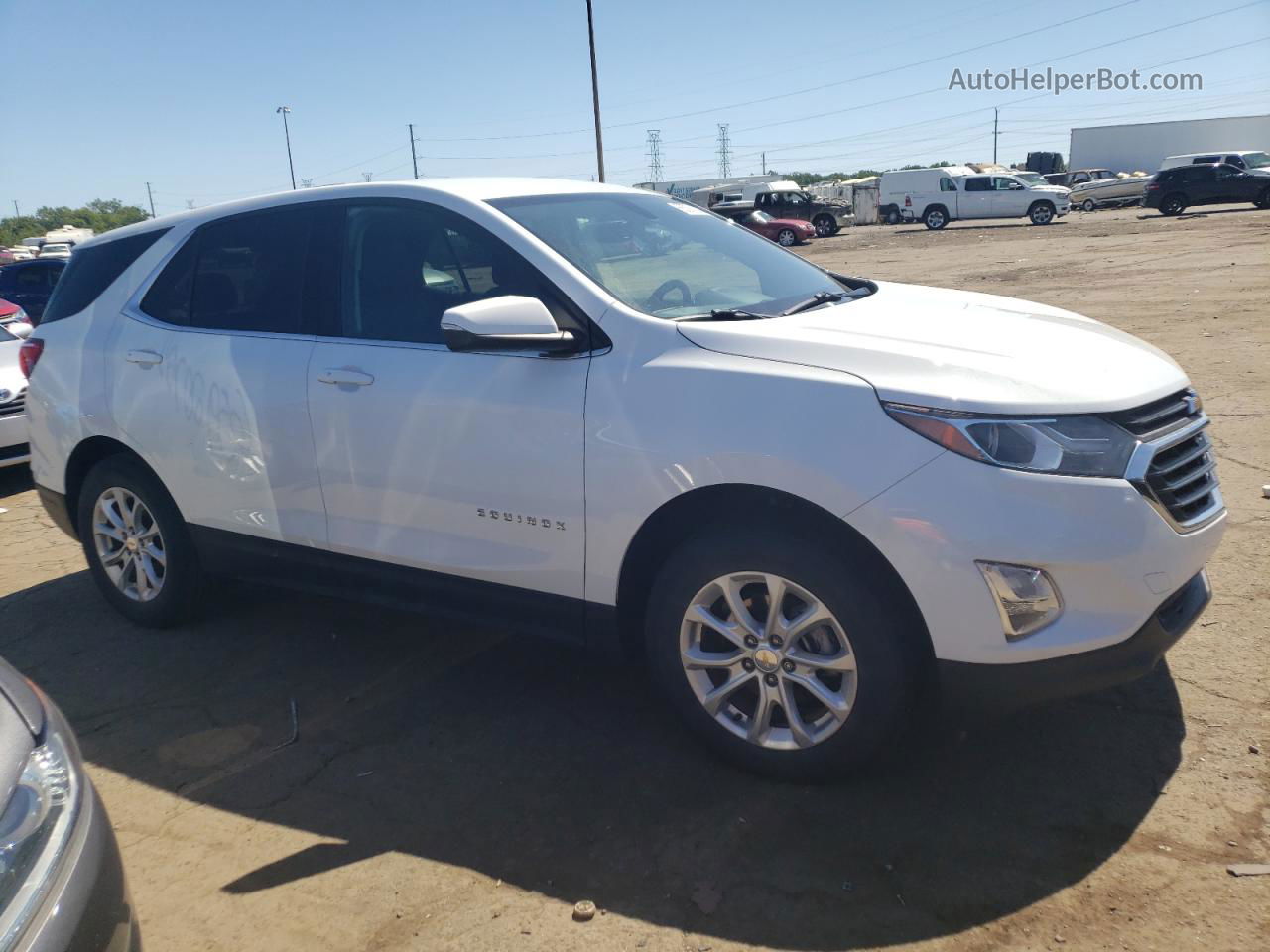 2019 Chevrolet Equinox Lt White vin: 2GNAXUEV8K6113546