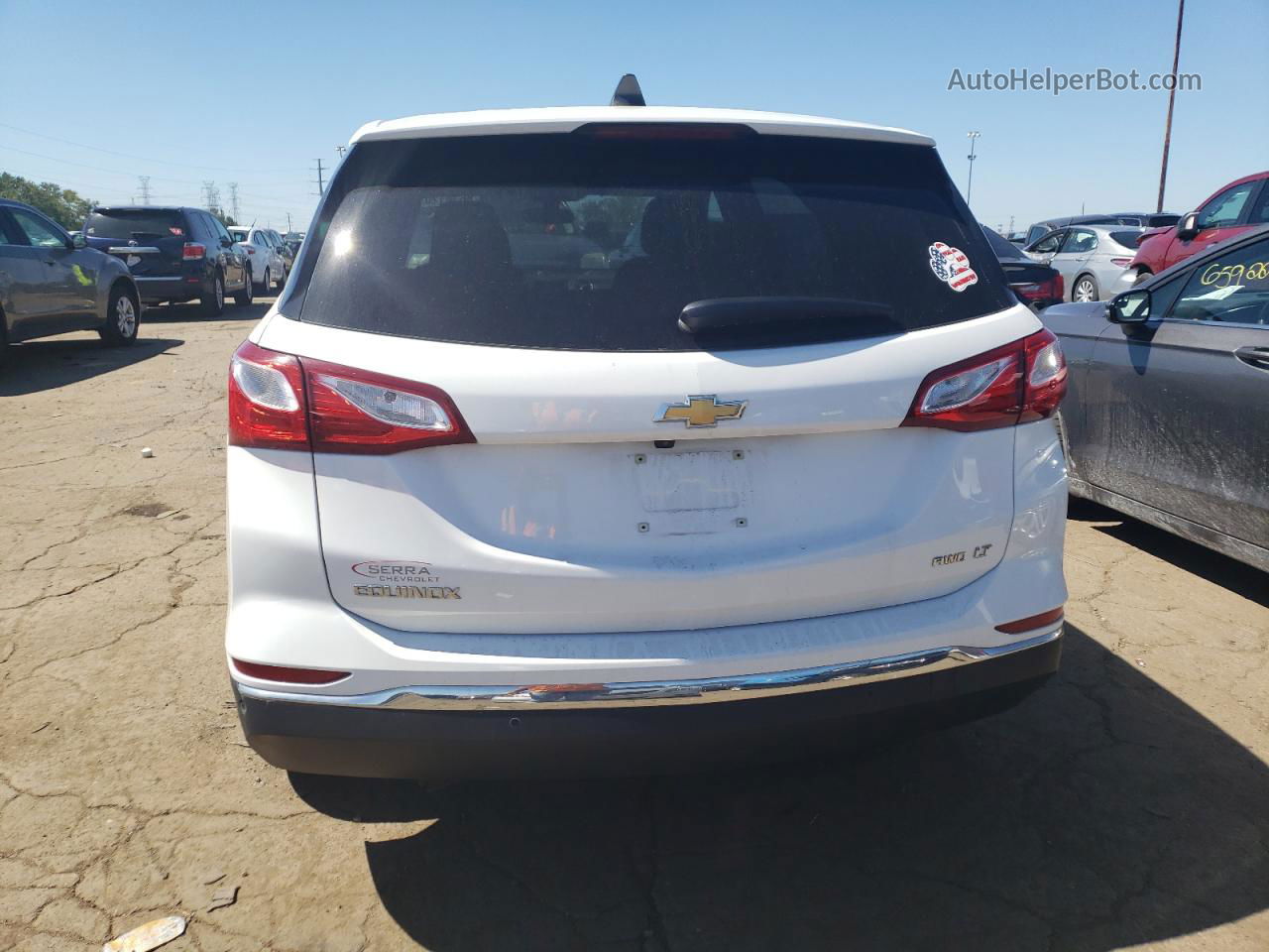 2019 Chevrolet Equinox Lt White vin: 2GNAXUEV8K6113546